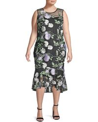 calvin klein trumpet midi dress