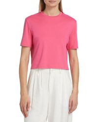Theory - Cotton Crop T-Shirt - Lyst