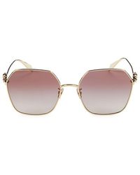 Alexander McQueen - 61mm Embellished Geometric Sunglasses - Lyst
