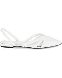 DKNY - Verity Logo Leather Slingback Flat Mules - Lyst