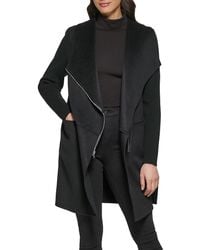 Kenneth Cole - Double Face Wool Blend Coat - Lyst