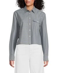 Rag & Bone - Mina Striped Cotton Button-Up Shirt - Lyst
