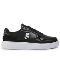 Karl Lagerfeld - Embroidered Logo Leather Low-Top Sneakers - Lyst