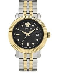 Versace - V-classic 42mm Stainless Steel Bracelet Watch - Lyst