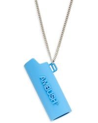 Ambush - Ambush Silvertone Logo Lighter Case Pendant Necklace - Lyst