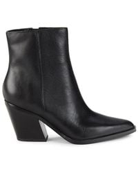 Marc Fisher - Fabina Point Toe Leather Ankle Boots - Lyst