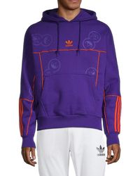 adidas Logo Pullover Hoodie - Purple