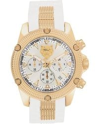 Philipp Plein - Hurricane Goldtone Stainless Steel & Silicone-Strap Chronograph Watch/44Mm - Lyst