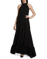 Alice + Olivia - Alice + Olivia Jovie Ruffled Halter Maxi Dress - Lyst