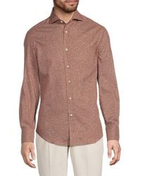 Brunello Cucinelli - Printed Cotton Button-Front Shirt - Lyst