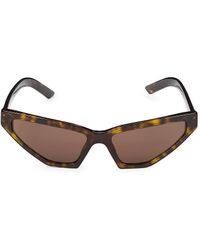 Prada Faux Tortoiseshell 57mm Cat Eye Sunglasses - Brown