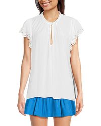 Ramy Brook - Hermine Short Sleeve Blouse - Lyst