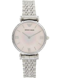 Emporio Armani 32mm Stainless Steel & Crystal Bracelet Watch - White