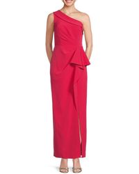 Vince Camuto - One Shoulder Draped Column Gown - Lyst