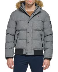 Tommy Hilfiger Heavy Canvas Bomber Jacket in Black for Men Lyst UK
