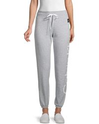 Calvin Klein Jumbo Heathered Logo Sweatpants - Grey