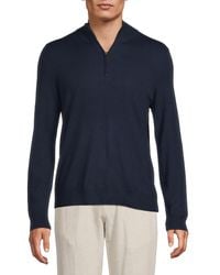 Saks Fifth Avenue - Merino Wool-Blend Quarter-Zip Sweater - Lyst