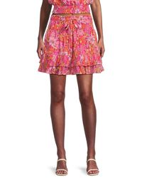 Ramy Brook - Blaire Floral Tiered Mini Skirt - Lyst