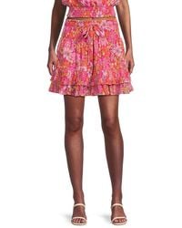 Ramy Brook - Blaire Floral Tiered Miniskirt - Lyst