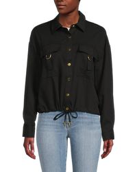 Ellen Tracy - Flap Pocket Blouson Shirt - Lyst