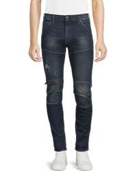G-Star RAW - 5620 3D Zip Knee Distressed Skinny Jeans - Lyst