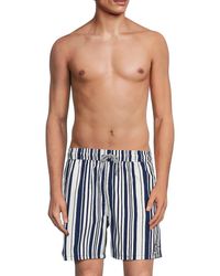 Tom & Teddy - Striped Swim Shorts - Lyst