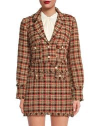 Walter Baker - Plaid Wool-Blend Cropped Jacket - Lyst