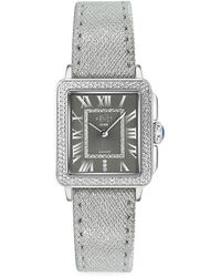Gevril - Padova 27-30mm Stainless Steel, Diamond & Leather Strap Watch - Lyst