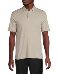 Kenneth Cole - Textured Cotton-Blend Polo Shirt - Lyst