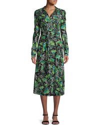 Diane von Furstenberg Phoenix Tiger Lily Print Wrap Dress - Multicolour