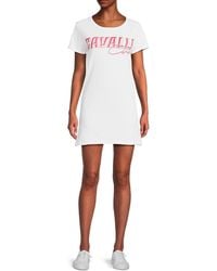 Roberto Cavalli - Logo T-Shirt Minidress - Lyst