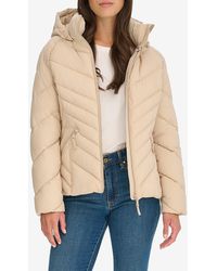 Tommy Hilfiger - Chevron-Quilted Hooded Puffer Jacket - Lyst