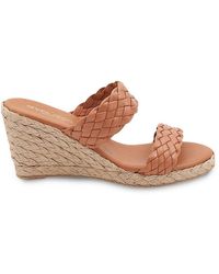 Andre Assous - Aria Open Toe Leather Espadrille Wedge Sandals - Lyst