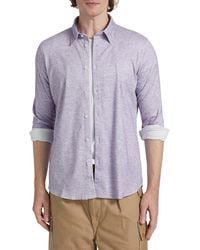 Saks Fifth Avenue - Collection Heathered Button-Front Shirt - Lyst