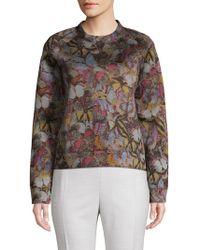 Valentino Butterfly-print Cotton Blend Sweater - Multicolor