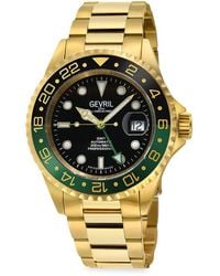 Gevril - Wall Street 43mm Stainless Steel Swiss Automatic Bracelet Watch - Lyst