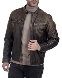 Frye - Caf Racer Leather Jacket - Lyst