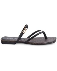 Calvin Klein Kcmalory Thong Toe Sandals - Black