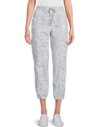 DKNY - Camo Print Cropped Cargo Joggers - Lyst