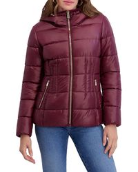 Kensie - Quilted Hood Puffer Jacket - Lyst
