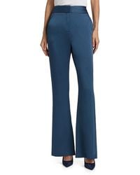 Veronica Beard - Lebone Satin High-Rise Flared Pants - Lyst