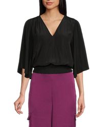 Ramy Brook - Elexa Flare Sleeve Blouson Top - Lyst