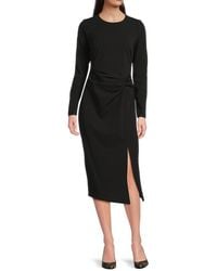 Calvin Klein - High-Slit Twist-Front Midi-Dress - Lyst