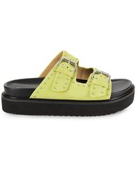 Marc Fisher - Mlagusta Dual Buckle Leather Sandals - Lyst