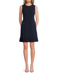Tommy Hilfiger - Sleeveless Pleated Hem Minidress - Lyst