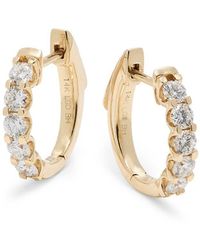 Saks Fifth Avenue - 14K & 0.95 Tcw Lab Grown Diamond Huggie Earrings - Lyst