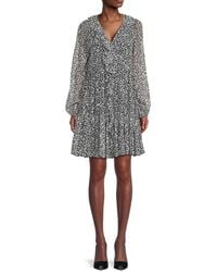 Tommy Hilfiger - Floral Ruffle Knee Length Dress - Lyst