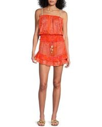Ramy Brook - Exclusive Augustine Embellished Mini Cover-Up Dress - Lyst
