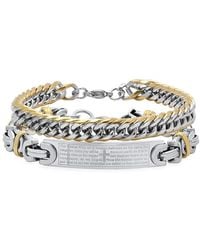Anthony Jacobs - 2-Piece 18K Goldplated & Stainless Steel Bracelet - Lyst