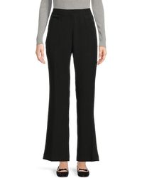 Calvin Klein - Flat Front Wide Leg Pants - Lyst